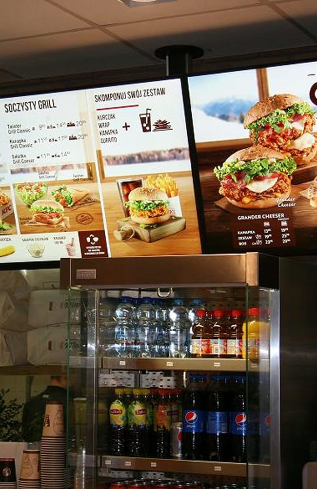 carteleria-digital-menu-pizzeria-restaurant-pollo-pantalla